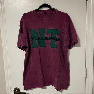 Nashville TN Graphic Tee - Purple and Green